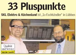 SKL Elektro & Küchenland ist „1a-Fachhändler“ in Lübben